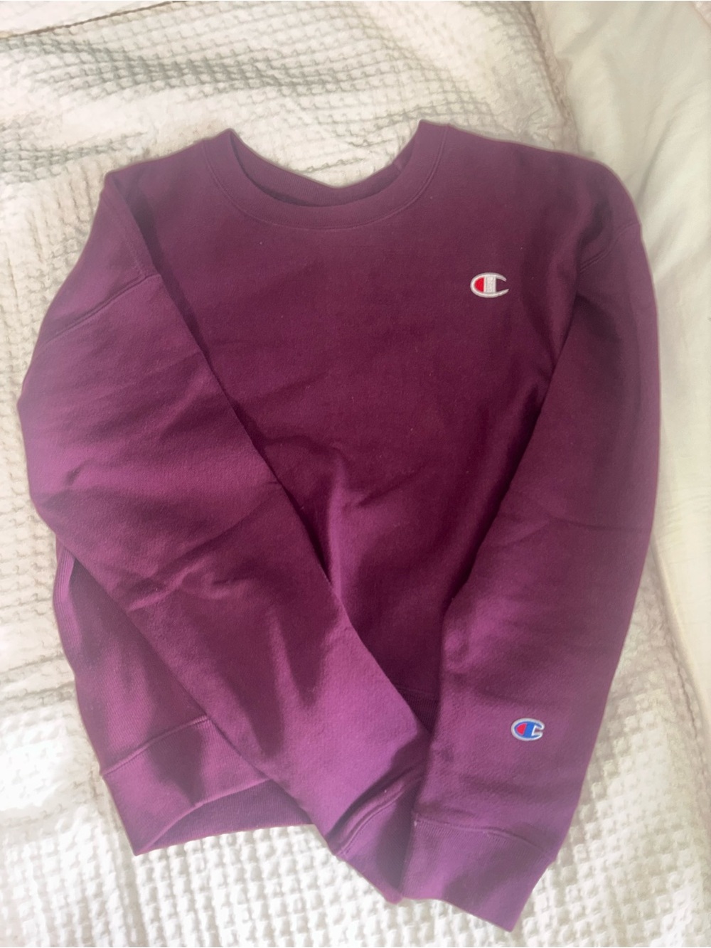 Champion Women's Dark Purple Crewneck Sweatshirt